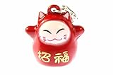 Glückskatze Winkekatze Maneki-neko Charm AnhängerMiniblings Katzen Manga rot