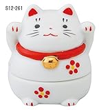 Matsumoto-Toki Beide Hände Einladende Kleine Katze Winkende Katze“„Winkekatze“ Maneki-Neko Keramik Case-S12-261
