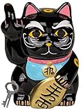 Bada Bing Spardose Angry Katze Kater Cat Mittelfinger Witzig Ca. 15 cm Schwarz Sparschwein Mit Schlüssel Geschenk Trend 01