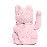 Lucky Cat. Der klassische Glücksbringer in winkender Katzengestallt oder Maneki-Neko in fröhlichen Farben. ROSA: Finden Sie Ihren Traumpartner. 12x9x18cm